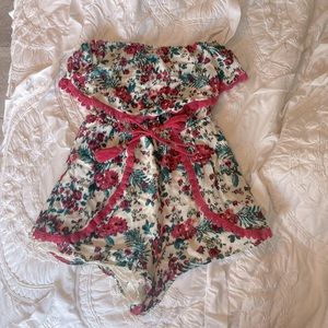 Tube top romper